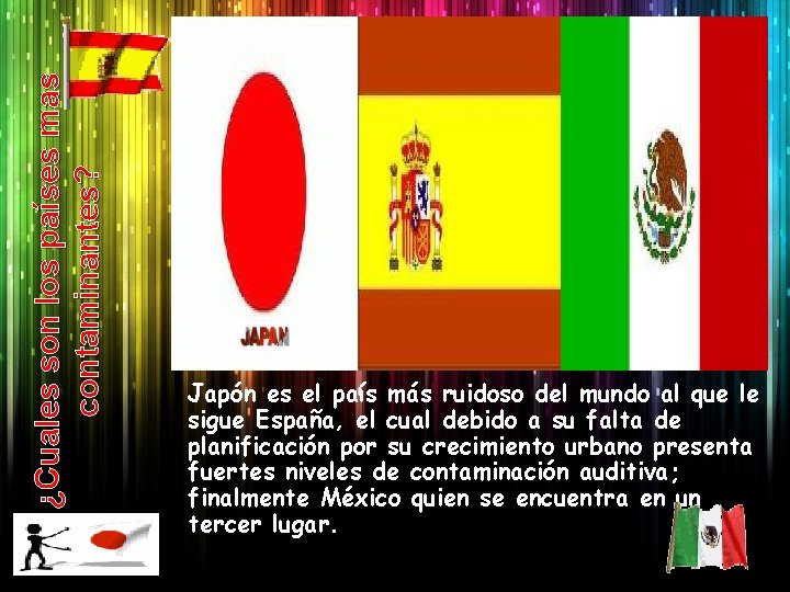 ¿Cuales son los países mas contaminantes? Japón es el país más ruidoso del mundo