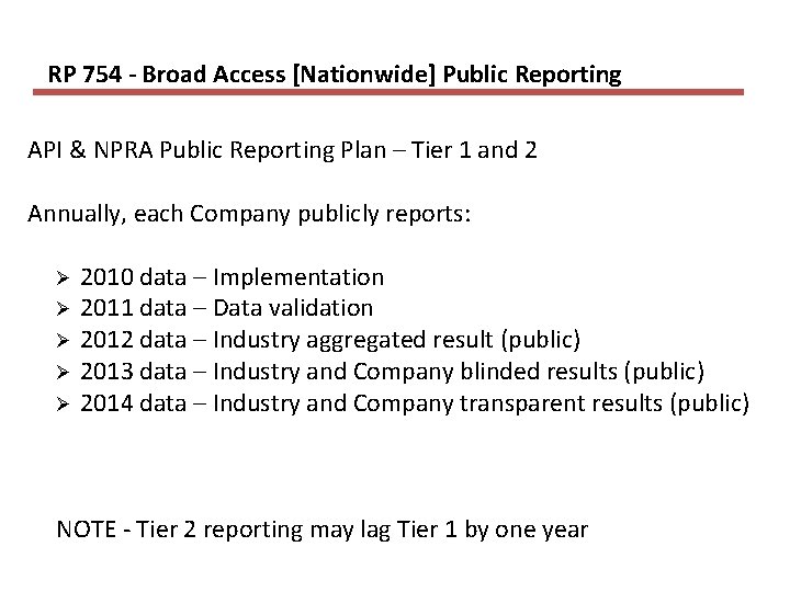 RP 754 - Broad Access [Nationwide] Public Reporting API & NPRA Public Reporting Plan