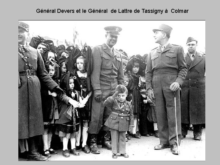 Général Devers et le Général de Lattre de Tassigny à Colmar 