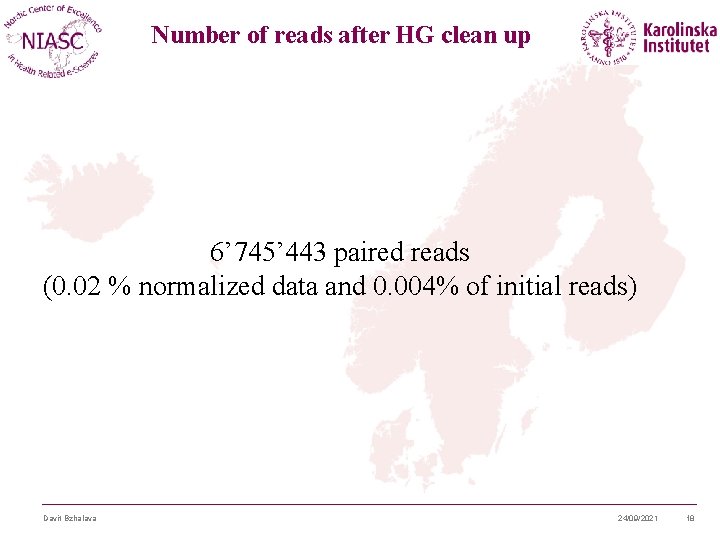 Number of reads after HG clean up 6’ 745’ 443 paired reads (0. 02