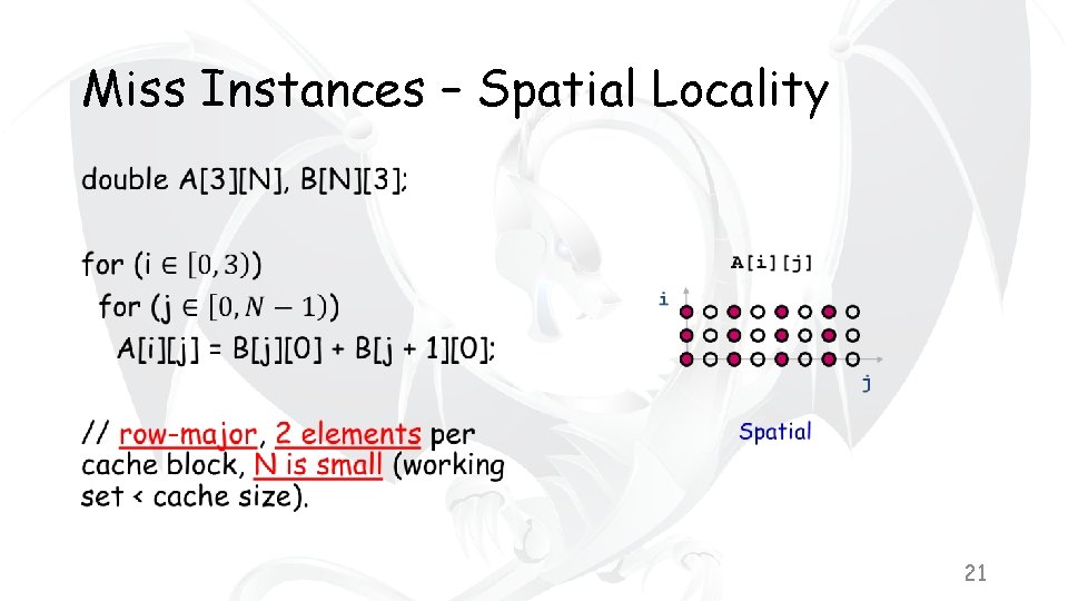 Miss Instances – Spatial Locality • 21 