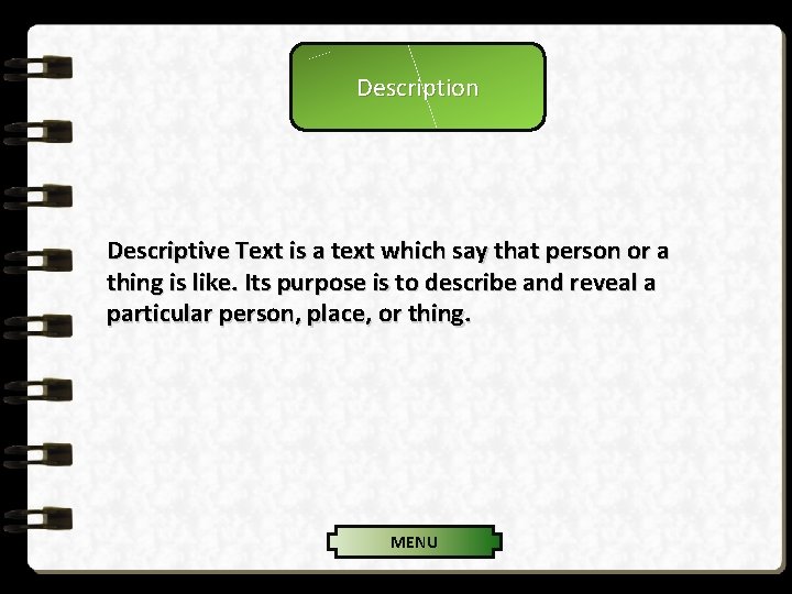 Description Descriptive Text is a text which say that person or a thing is Description Descriptive Text is a text which say that person or a thing is