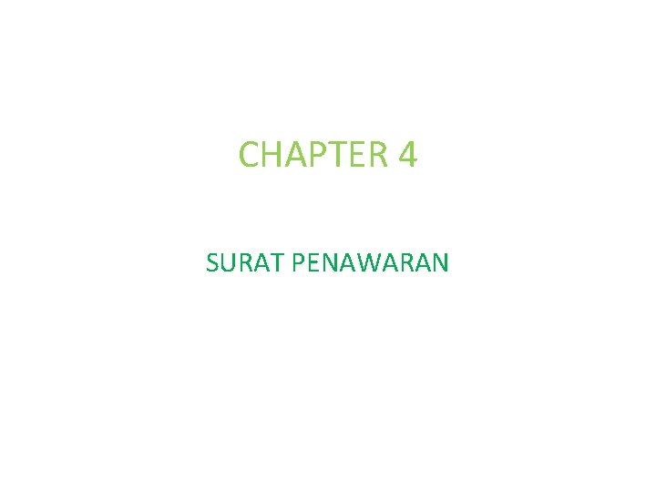 CHAPTER 4 SURAT PENAWARAN 