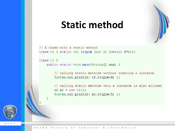 Static method 