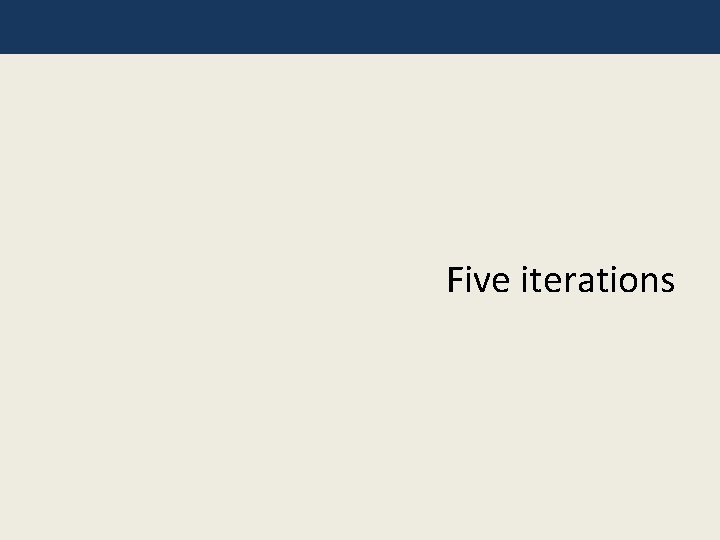 Five iterations 