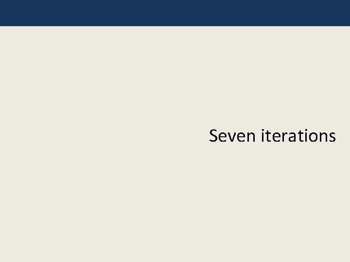 Seven iterations 