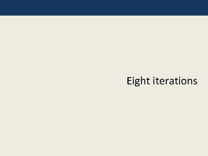 Eight iterations 