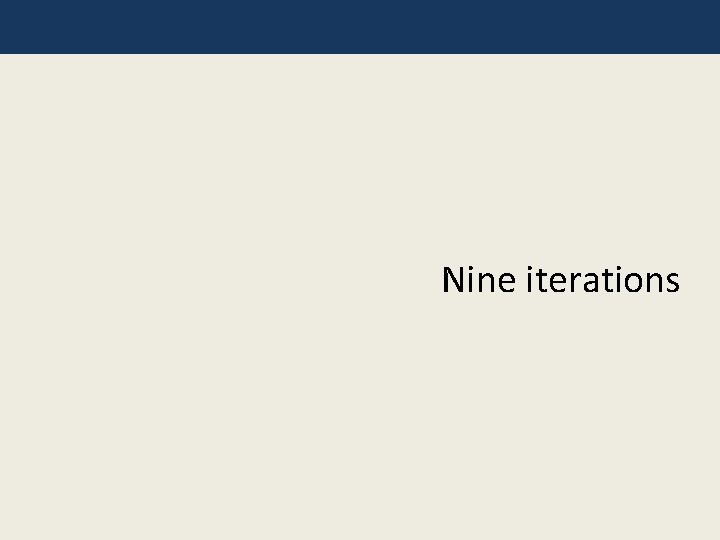 Nine iterations 