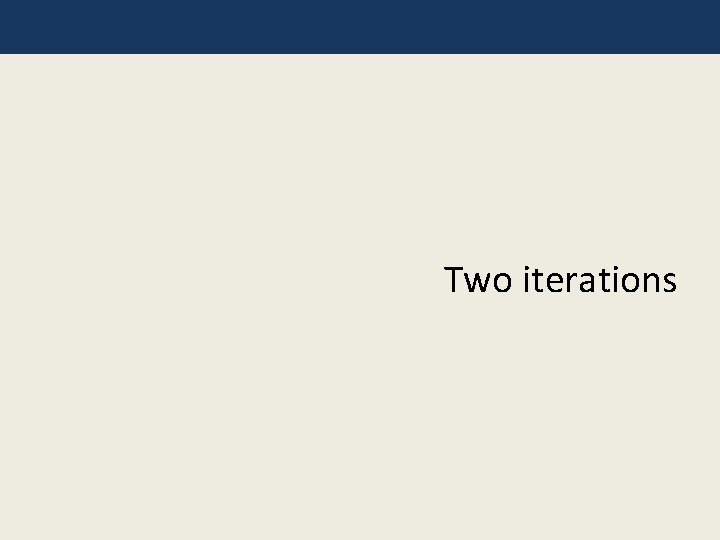 Two iterations 