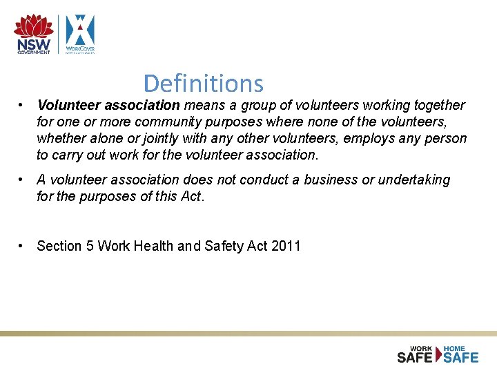 Definitions • Volunteer association means a group of volunteers working together for one or Definitions • Volunteer association means a group of volunteers working together for one or