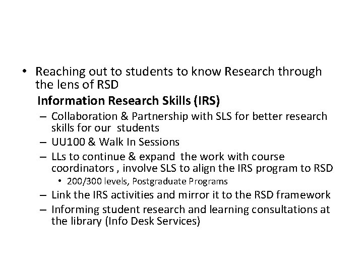  • Reaching out to students to know Research through the lens of RSD