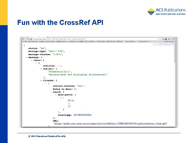 Fun with the Cross. Ref API © 2014 American Chemical Society 