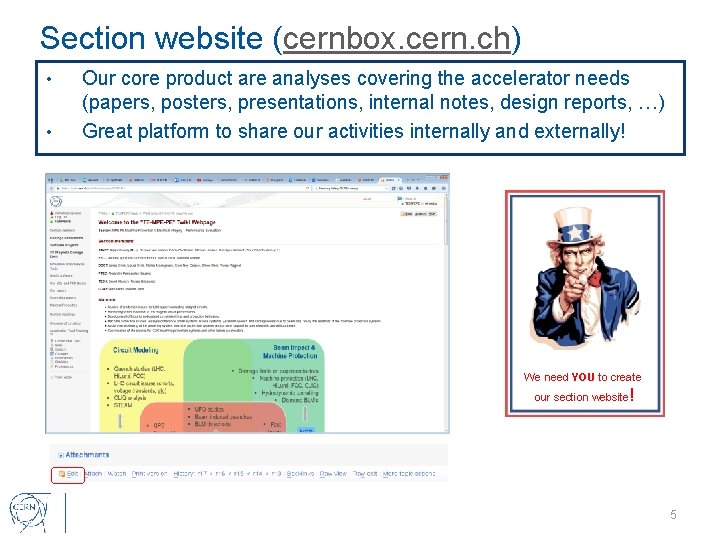 Section website (cernbox. cern. ch) • • Our core product are analyses covering the