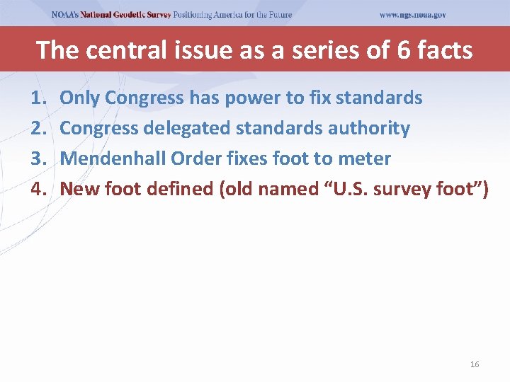 The central issue as a series of 6 facts 1. 2. 3. 4. Only The central issue as a series of 6 facts 1. 2. 3. 4. Only