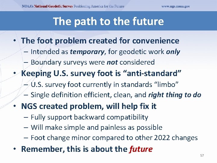 The path to the future • The foot problem created for convenience – Intended The path to the future • The foot problem created for convenience – Intended