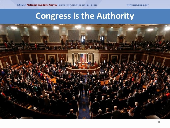 Congress is the Authority 8 Congress is the Authority 8