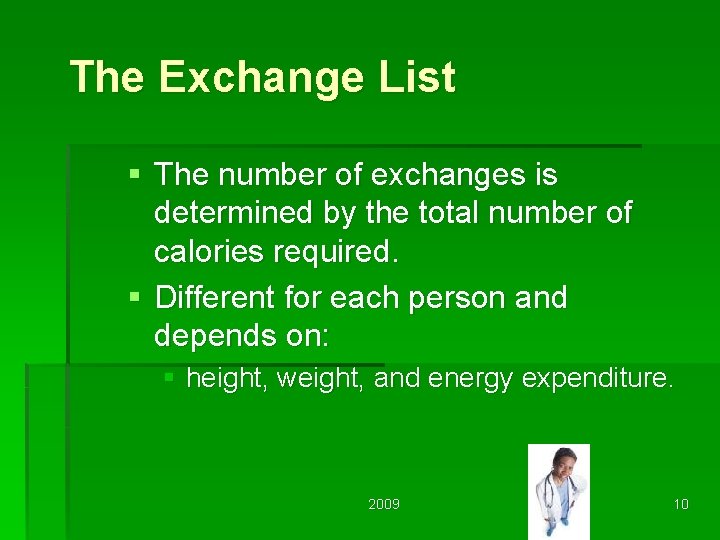 The Exchange List § The number of exchanges is determined by the total number