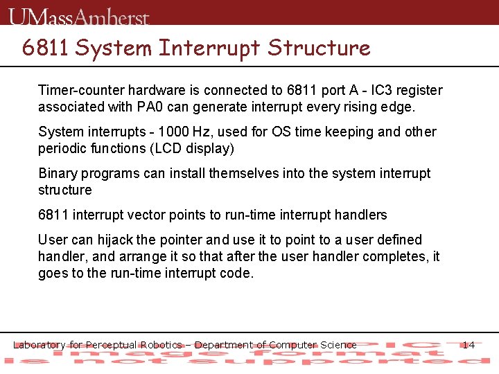 6811 System Interrupt Structure Timer-counter hardware is connected to 6811 port A - IC