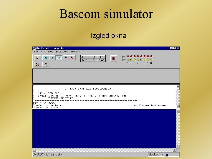 Bascom simulator Izgled okna 