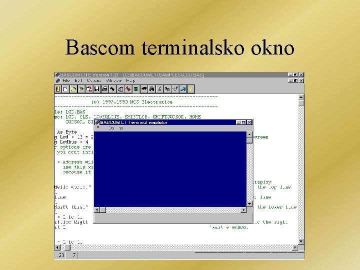 Bascom terminalsko okno 