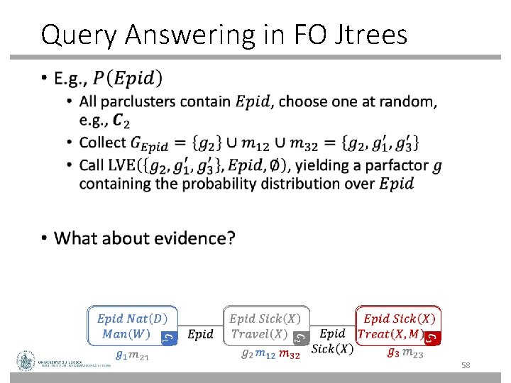 Query Answering in FO Jtrees • 58 