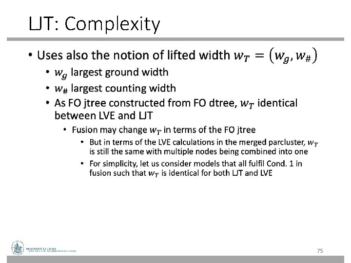LJT: Complexity • 75 