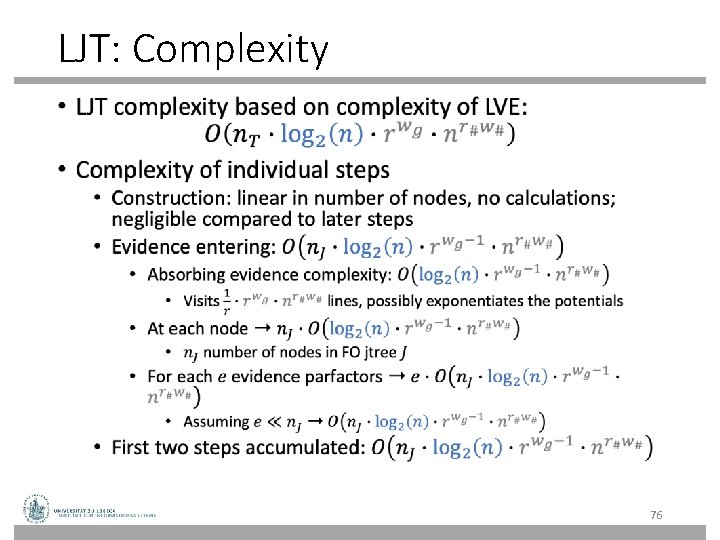 LJT: Complexity • 76 