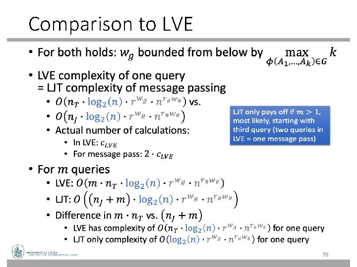 Comparison to LVE • 78 