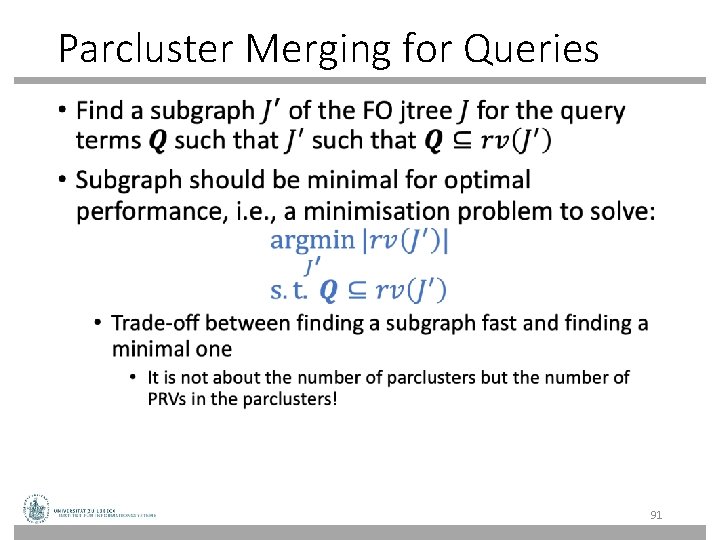Parcluster Merging for Queries • 91 