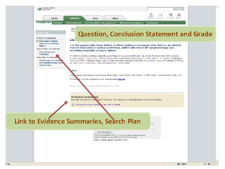 Question, Conclusion Statement and Grade Link to Evidence Summaries, Search Plan 