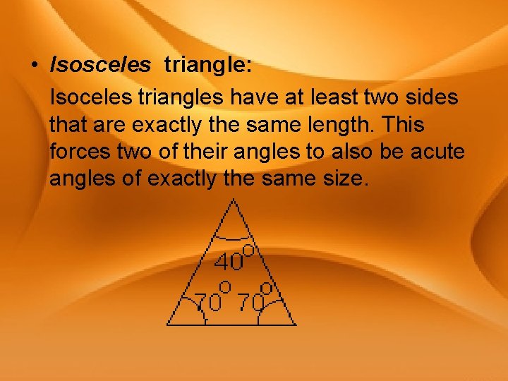 Triangles Triangles classified by their angles Right triangle