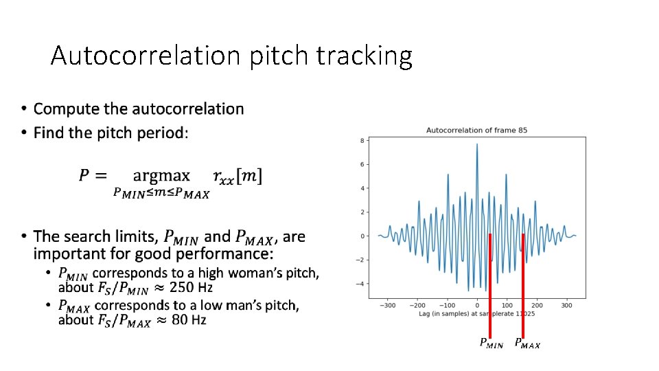 Autocorrelation pitch tracking • 