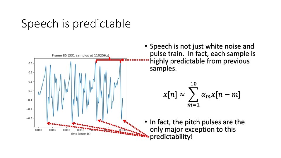 Speech is predictable • 