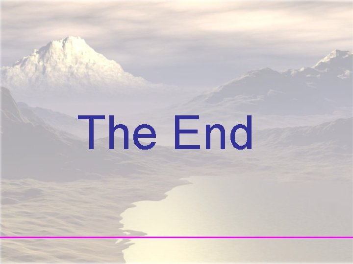 The End 
