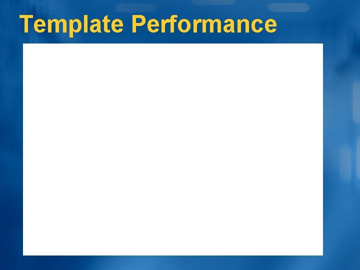 Template Performance 