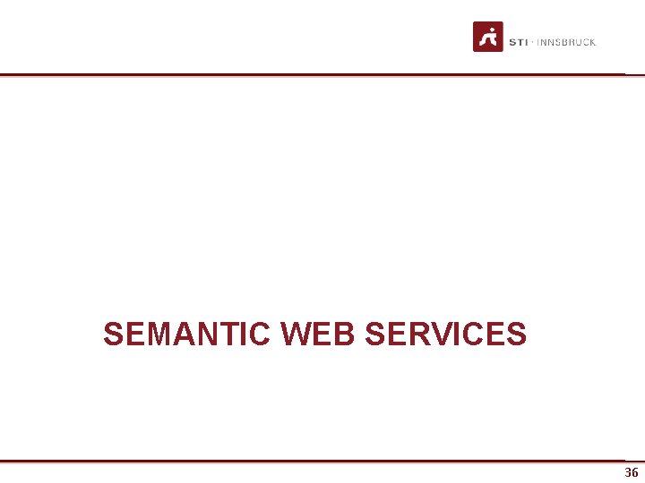 SEMANTIC WEB SERVICES 36 