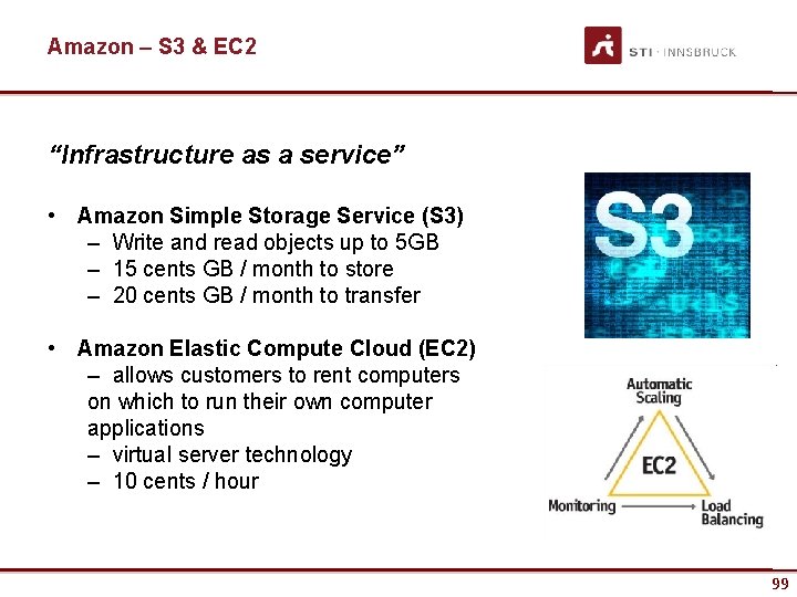 Amazon – S 3 & EC 2 “Infrastructure as a service” • Amazon Simple