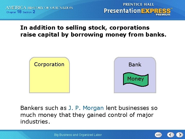 Chapter 18 Section 2 In addition to selling stock, corporations raise capital by borrowing