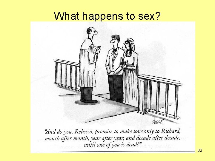 What happens to sex? 32 