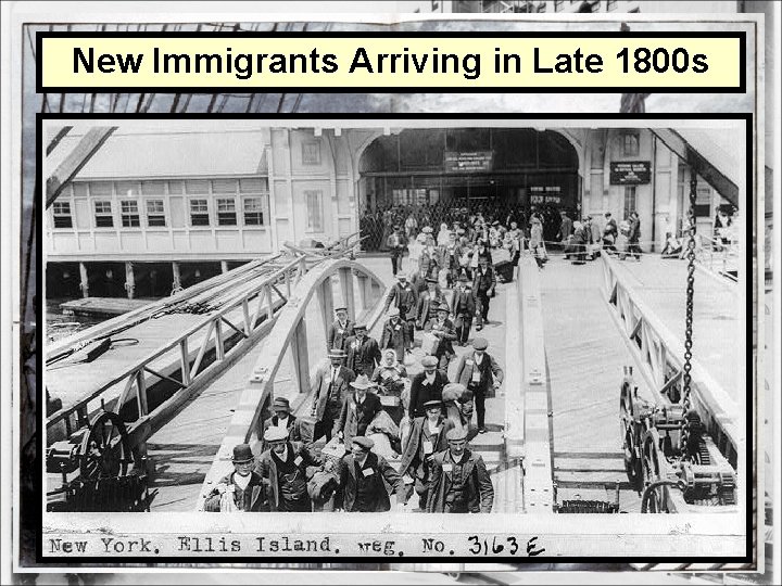 New Immigrants Arriving in Late 1800 s 