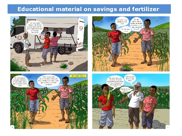 Educational material on savings and fertilizer 15 