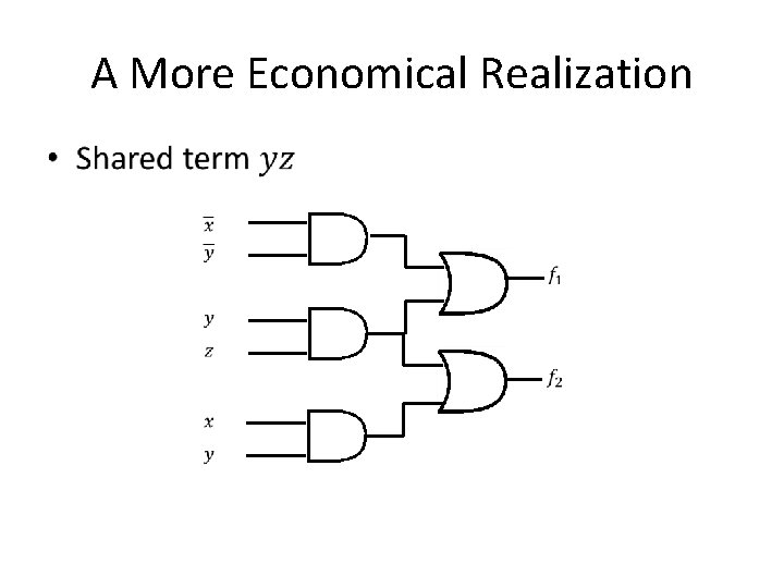 A More Economical Realization • 