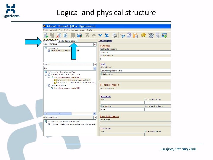 Logical and physical structure Sarajevo, 19 th May 2010 