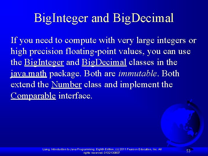 Big. Integer and Big. Decimal If you need to compute with very large integers