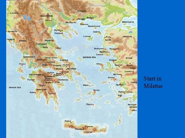 Start in Miletus 