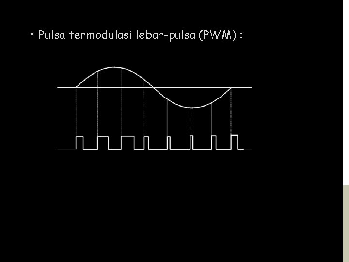  • Pulsa termodulasi lebar-pulsa (PWM) : 