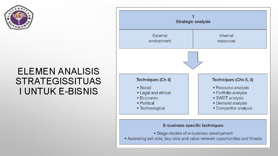 ELEMEN ANALISIS STRATEGISSITUAS I UNTUK E-BISNIS 