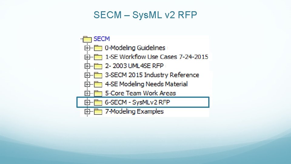 SECM – Sys. ML v 2 RFP 