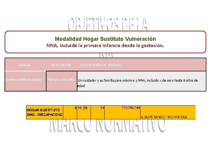 PROTECCION Modalidades, Cupos e inversión Modalidad Hogar Sustituto Vulneración NNA, incluida la primera infancia