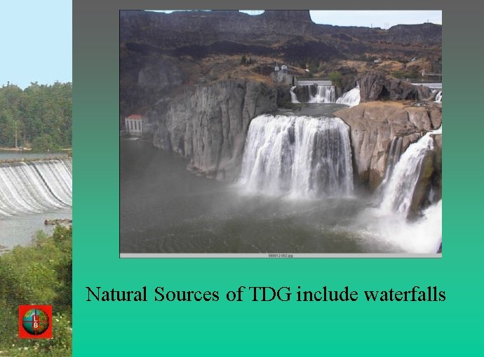 Natural Sources of TDG include waterfalls 